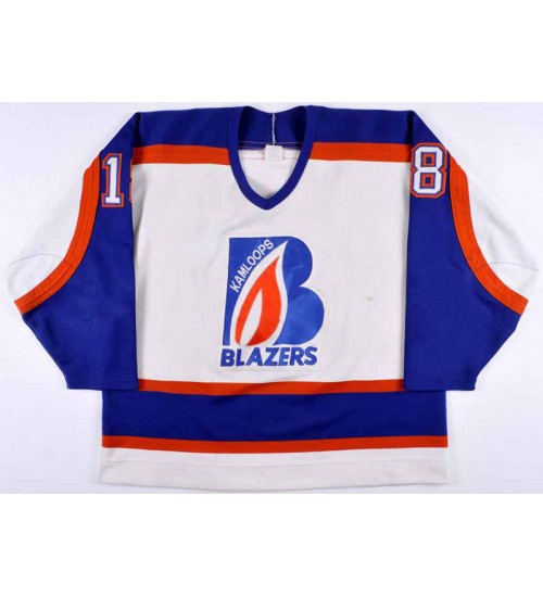 Custom WHL Kamloops Blazers 1993 Tyson Nash Home Hockey Jersey White